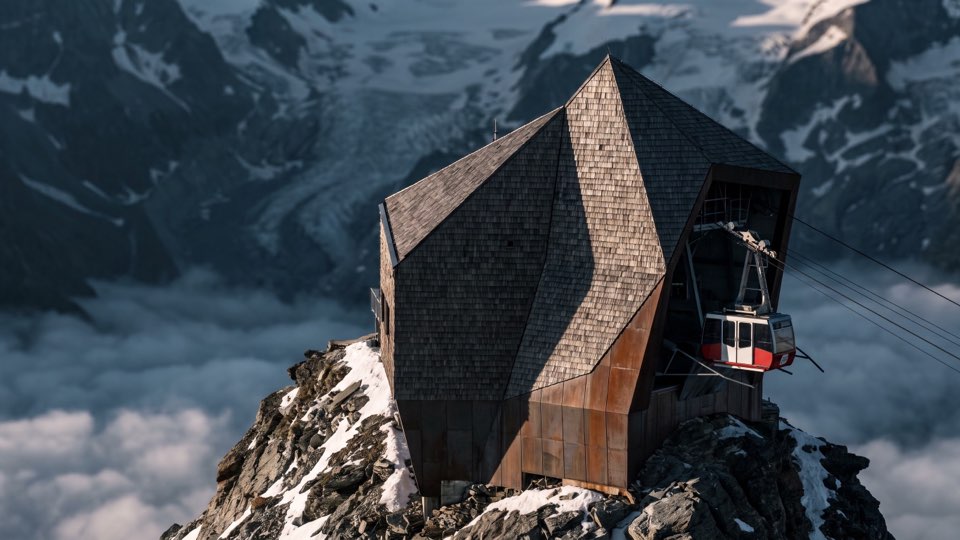 The summit station on the ridge