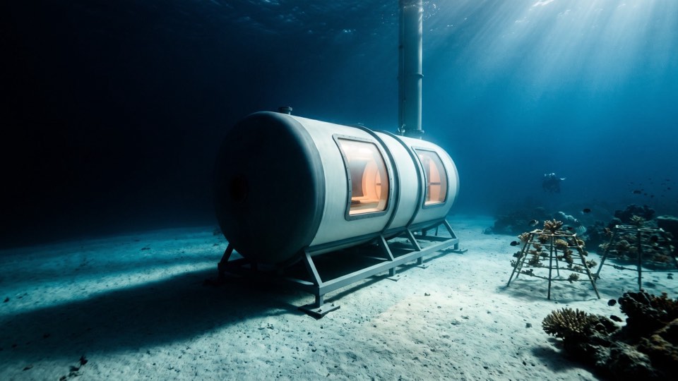 Halocline Station, twenty-two metres below the surface